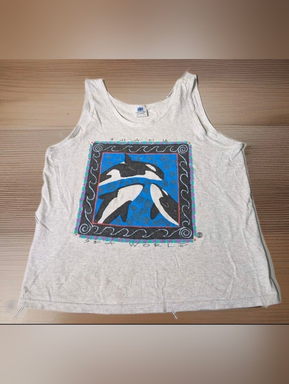 Vintage 1990s Sea World Shamu Tank Top Size XL Single Stitch USA Made